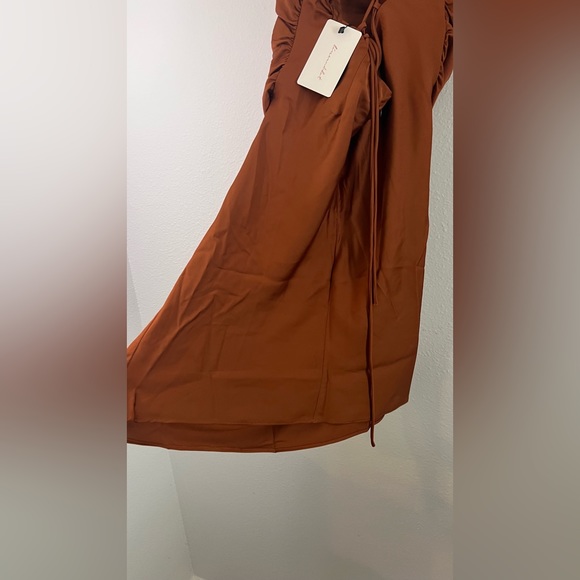 NWT Line & Dot Bronze silky mini dress size Medium - Picture 4 of 11